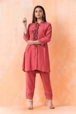 Designer Hand Painted Camric Kurta-Pant Set