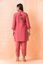 Designer Hand Painted Camric Kurta-Pant Set