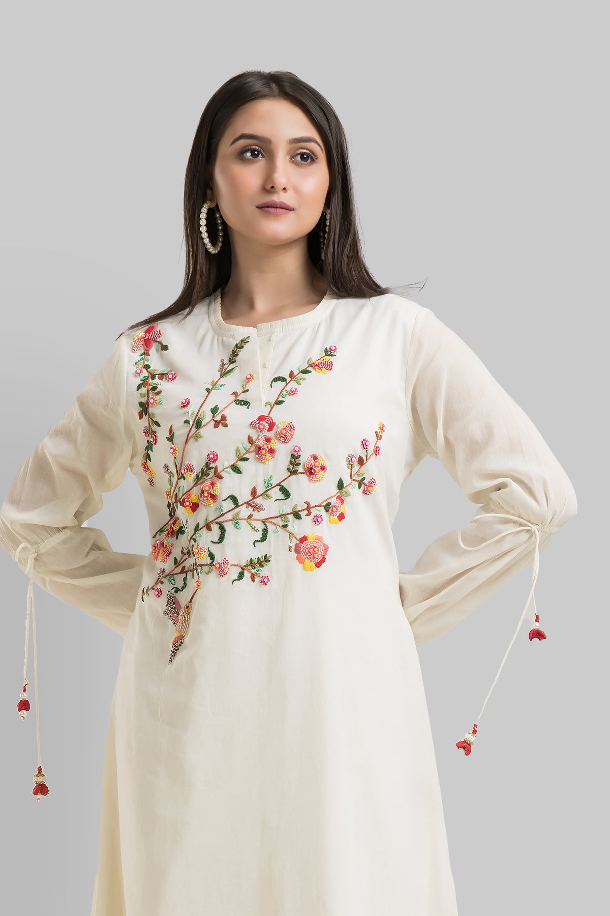 Designer Muslin Kurta-Pant Set