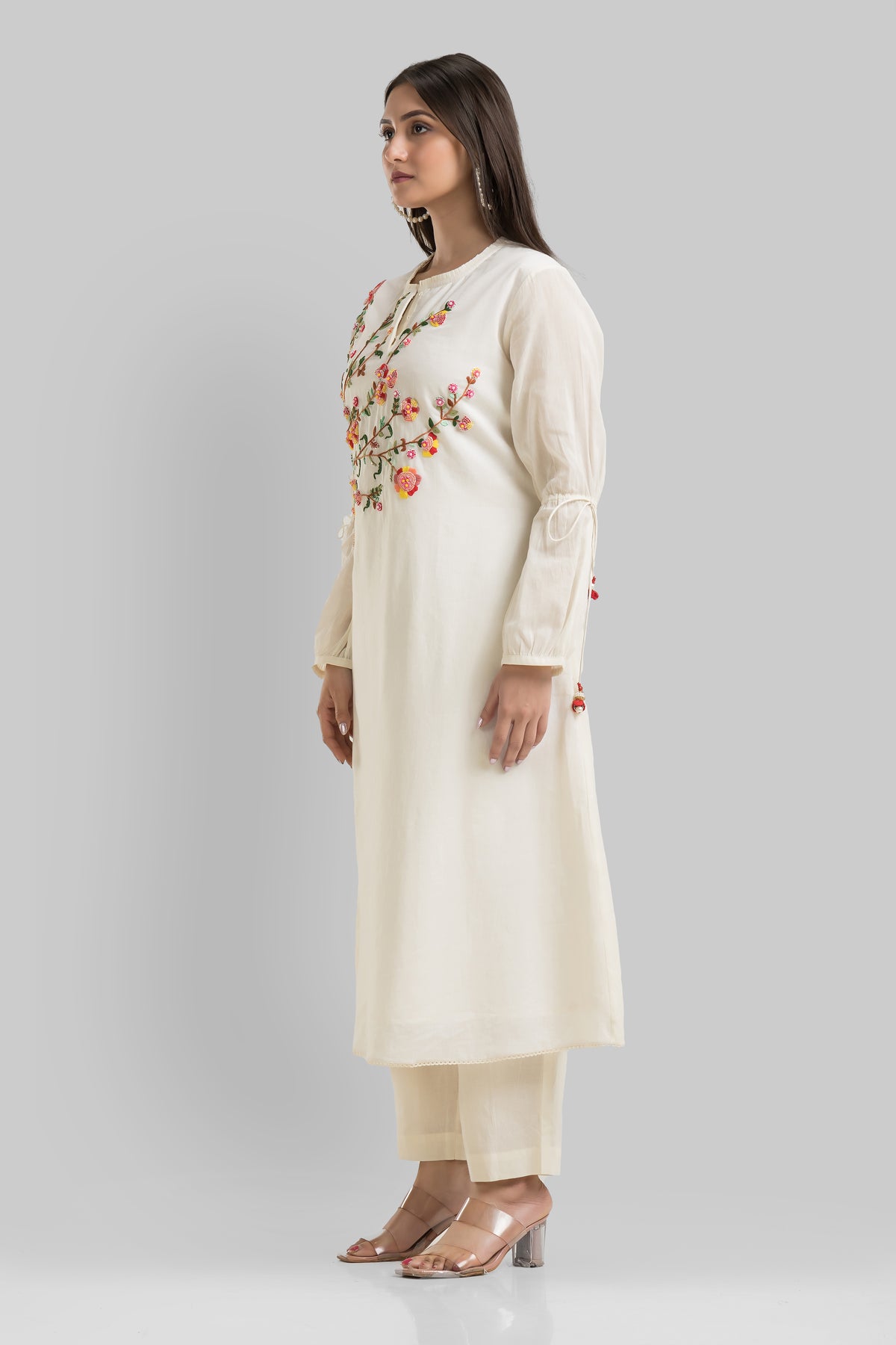 Designer Muslin Kurta-Pant Set