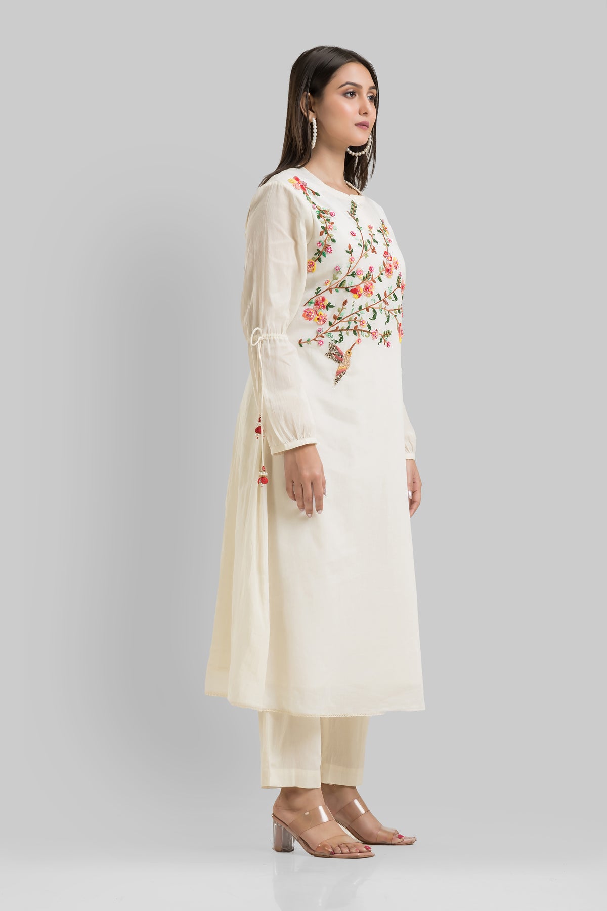 Designer Muslin Kurta-Pant Set