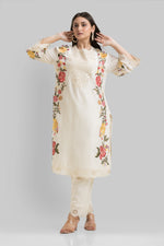 Designer Chanderi Kurta Pant Set