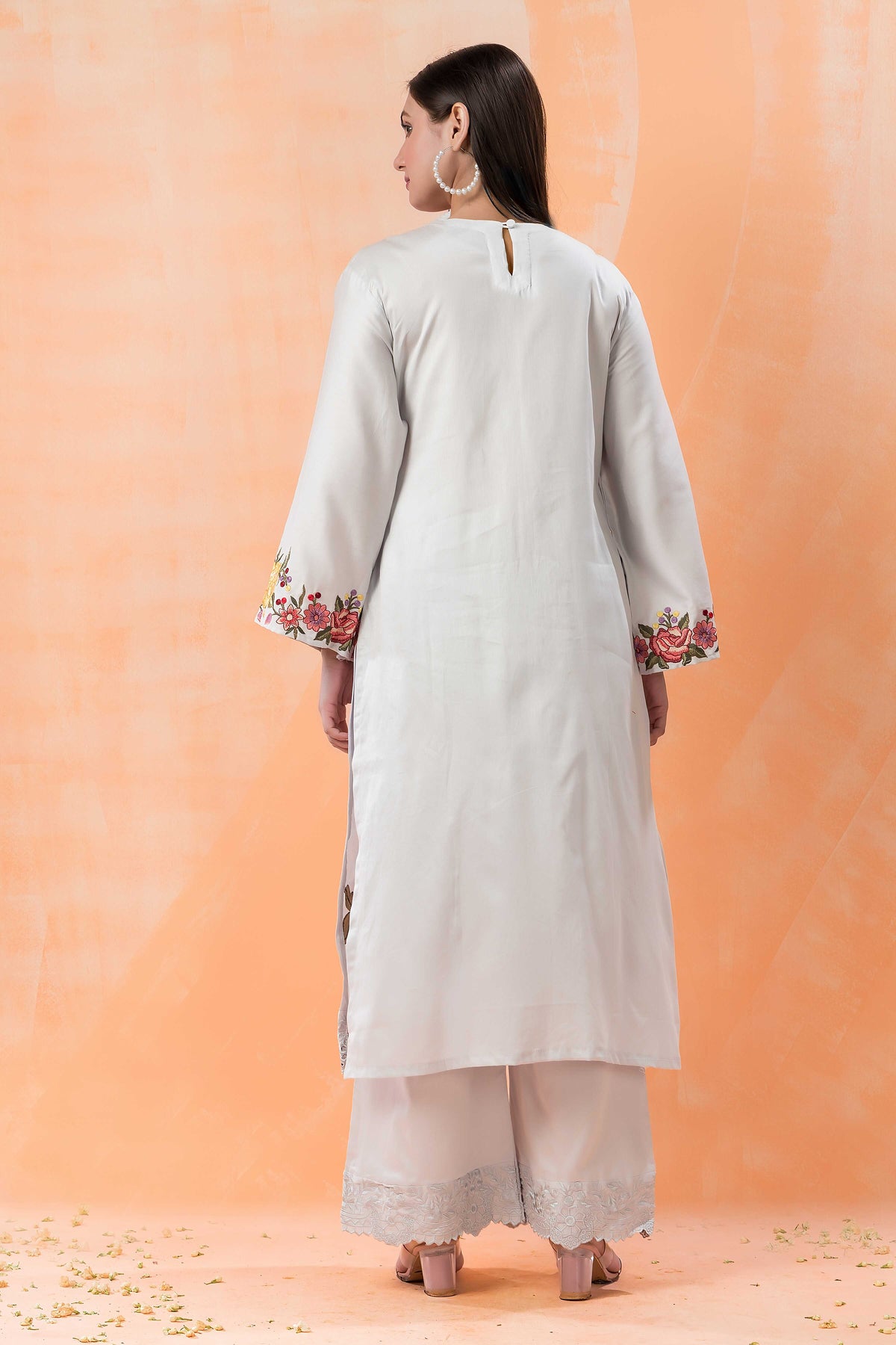 Embroidered Cotton Kurta-Pant Set