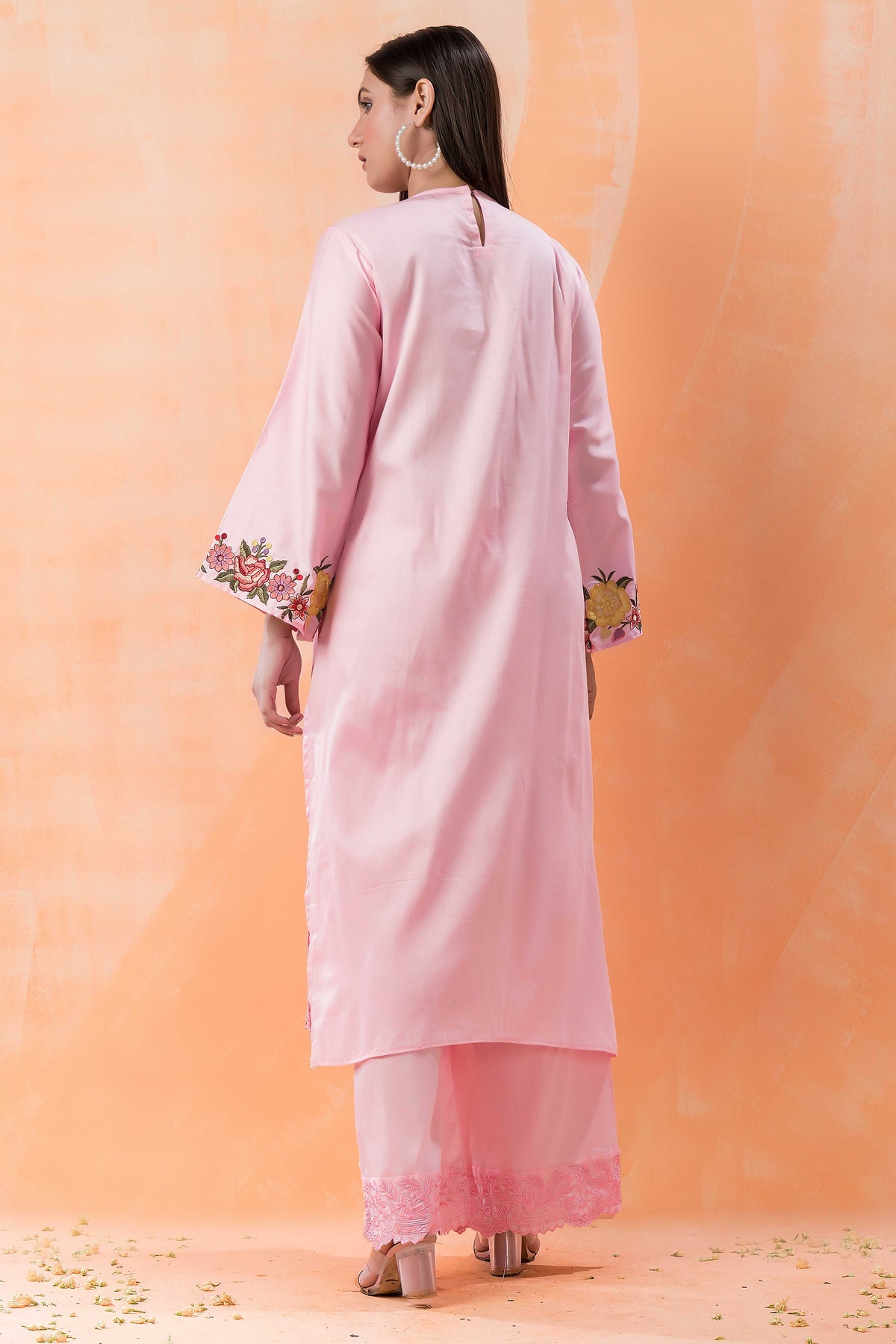 Embroidered Cotton Kurta-Pant Set