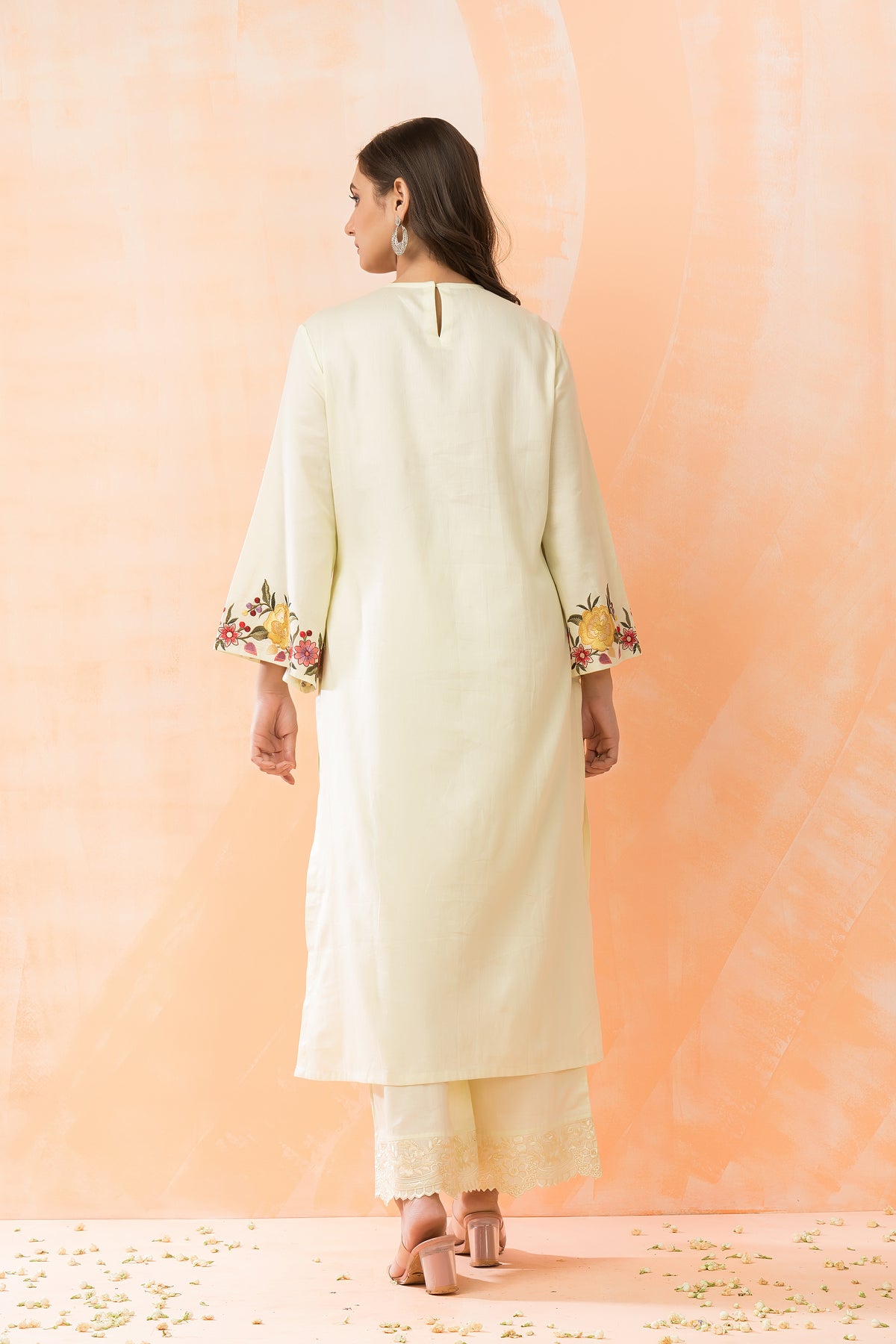 Embroidered Cotton Kurta-Pant Set