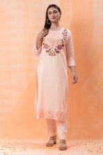 Sacred Suta Embroidered Cotton Kurta-Pant Set