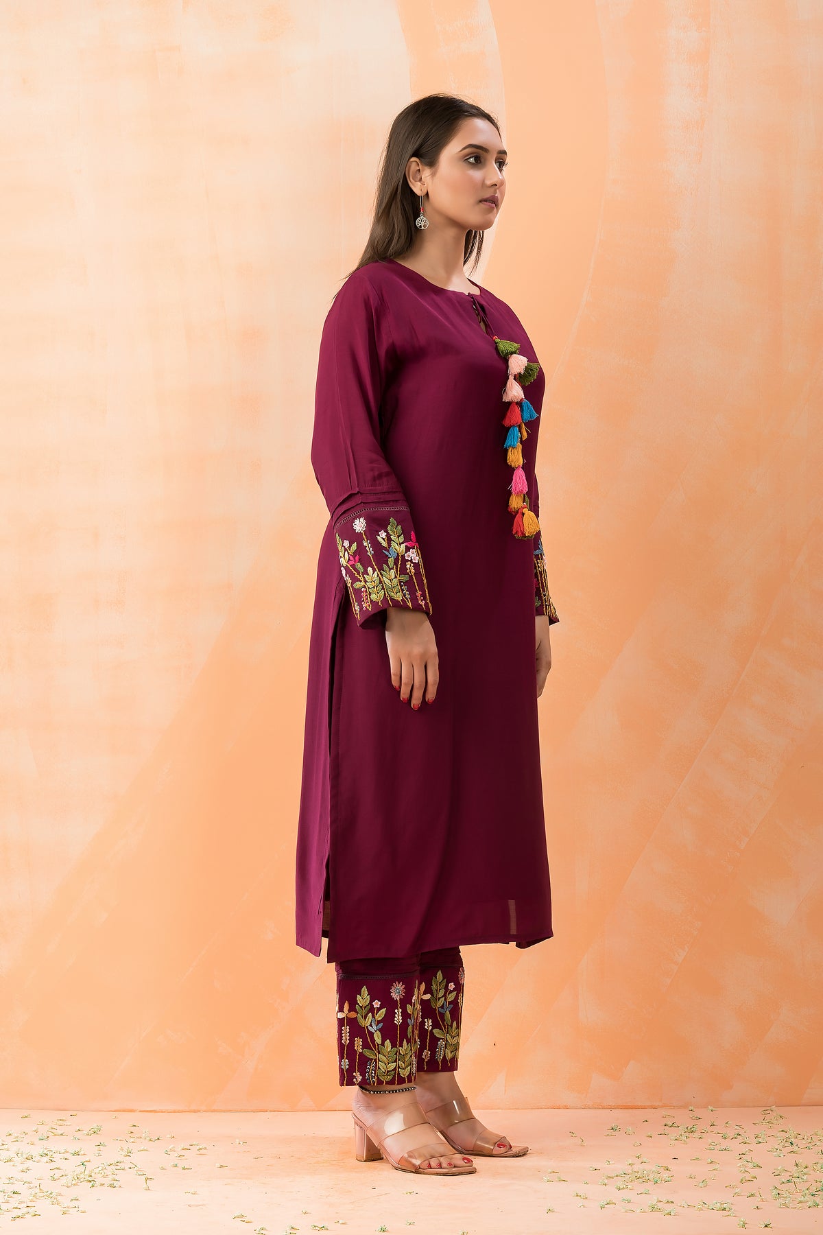 Embroidered Muslin Kurta-Pant set