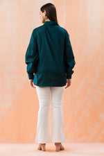 Sacred Suta Embroidered Shirt Collar Top