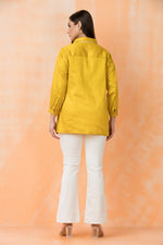 Sacred Suta Embroidered Shirt Collar Top