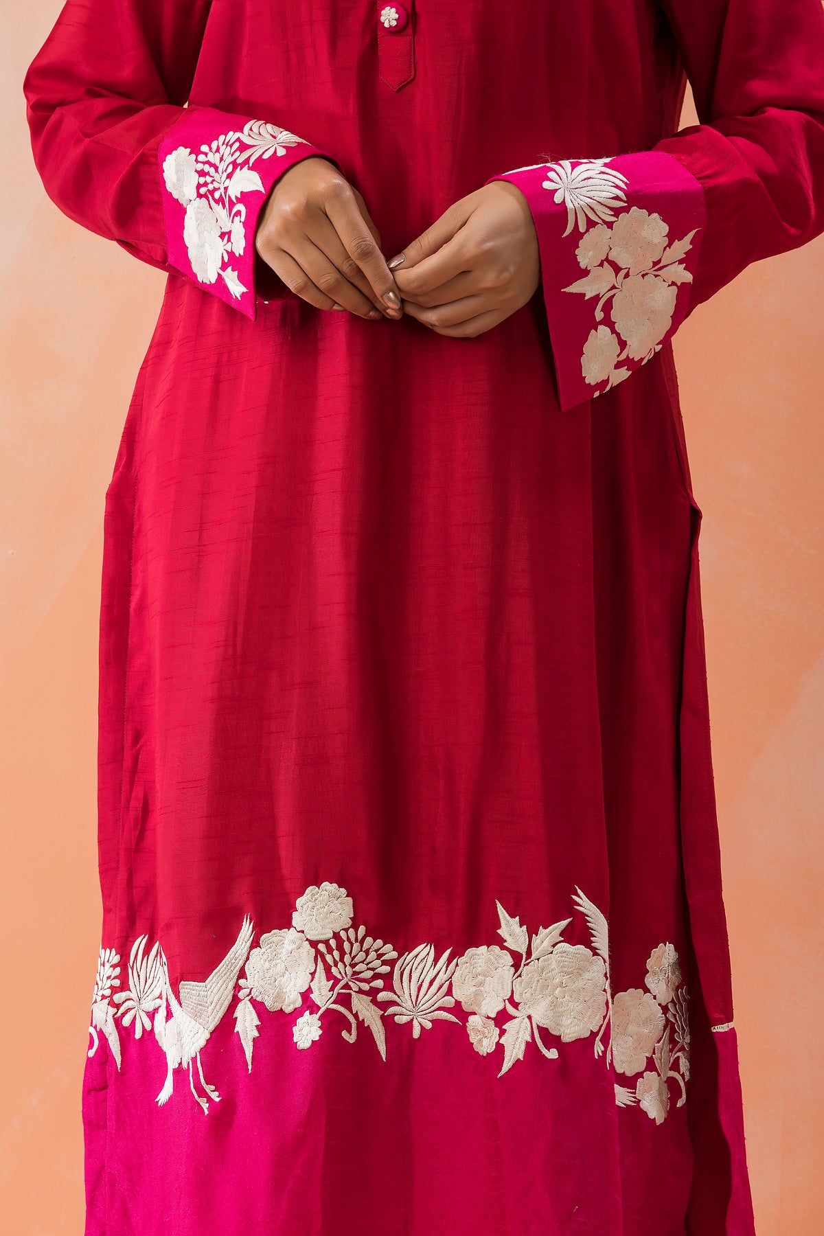 Silk Kurti-Pant Set