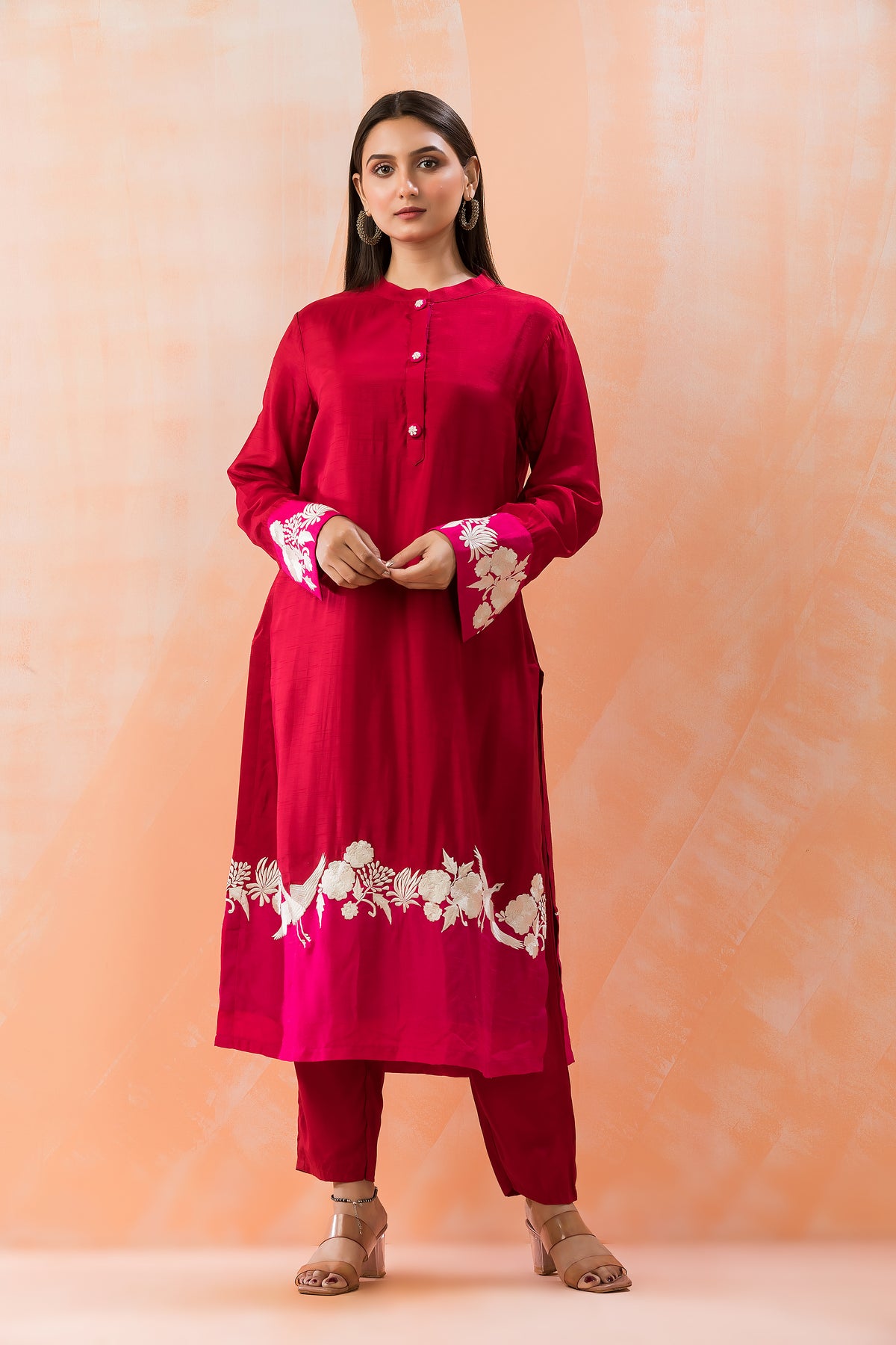 Silk Kurti-Pant Set