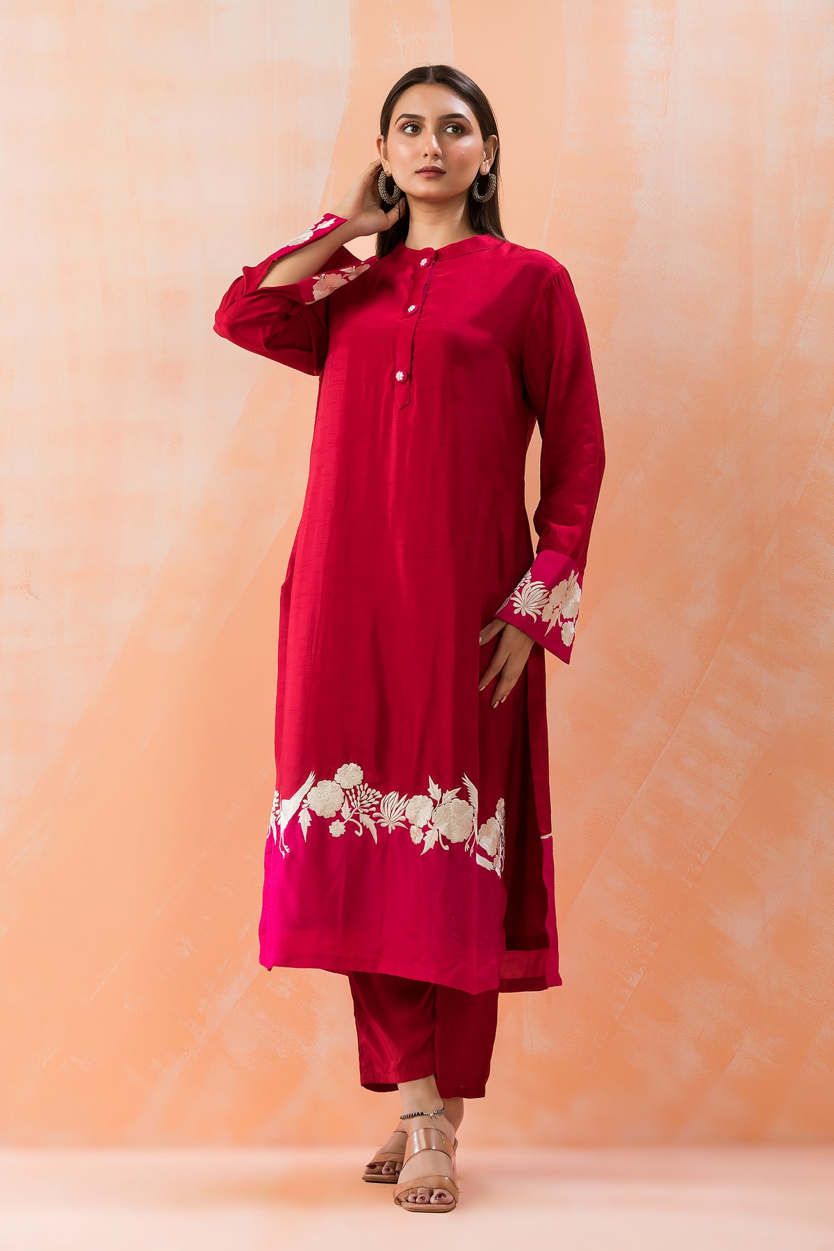 Silk Kurti-Pant Set