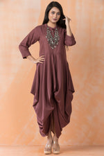 Cotton Gown with Neckpiece