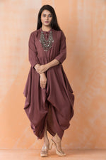 Cotton Gown with Neckpiece