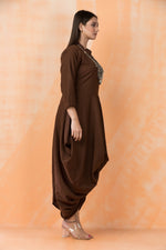 Cotton Gown with Neckpiece