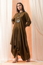 Cotton Gown with Neckpiece