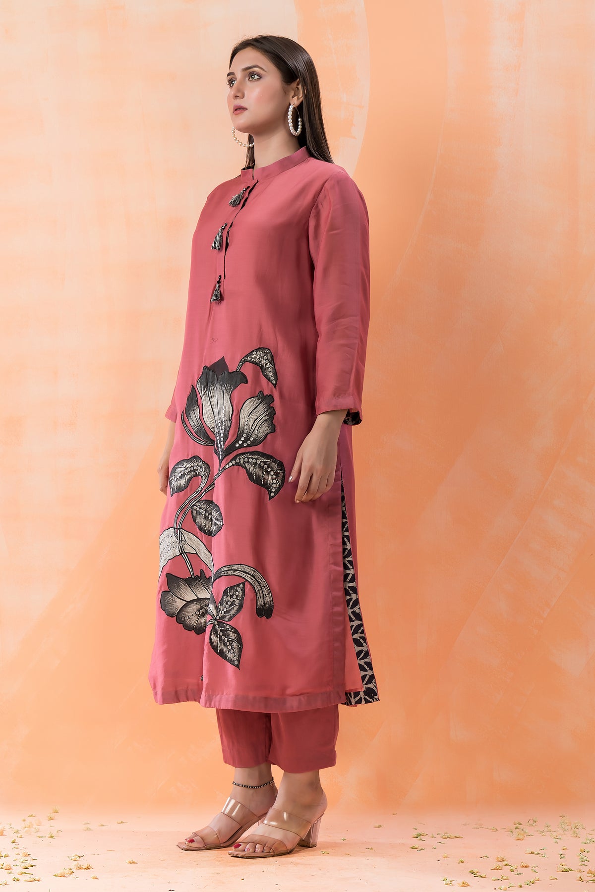 Hand Painted and Embroidered Kurta-Pant-Dupatta Set