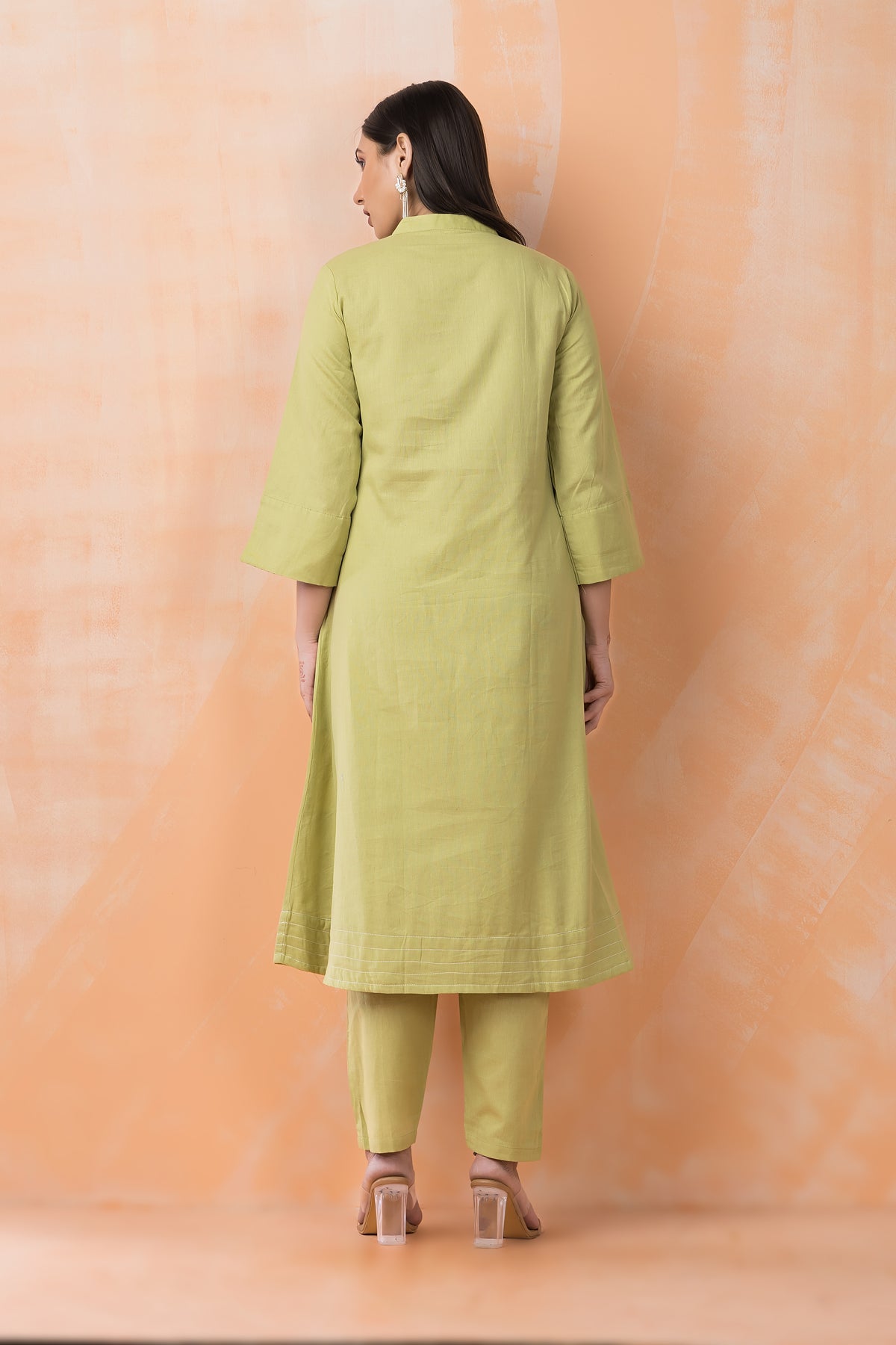 Cotton Kurta Set with Patchwork