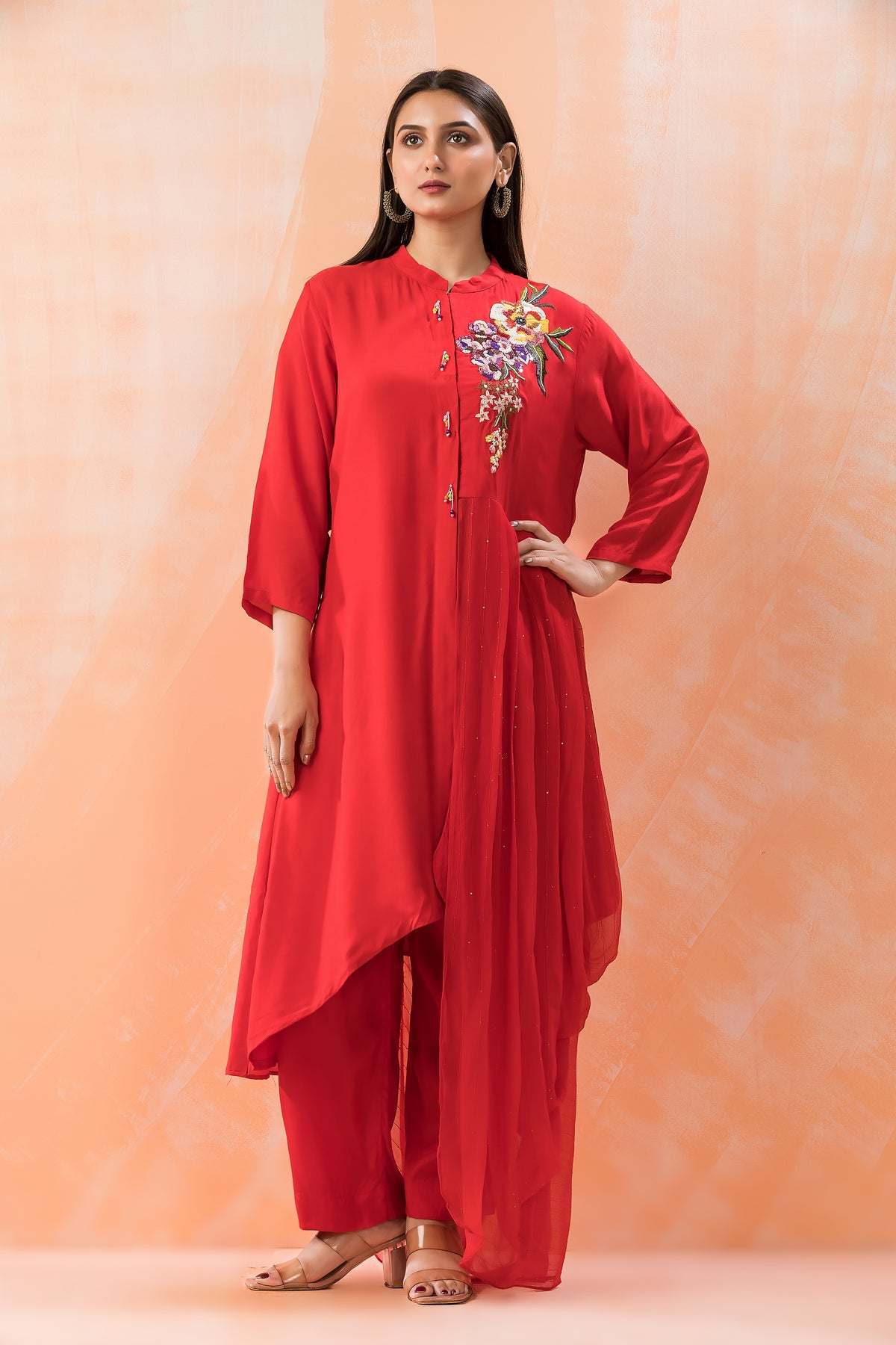 Muslin Kurti Pant Set