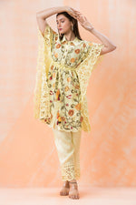 Embroidered Kaftan style Cotton Co-ord Set
