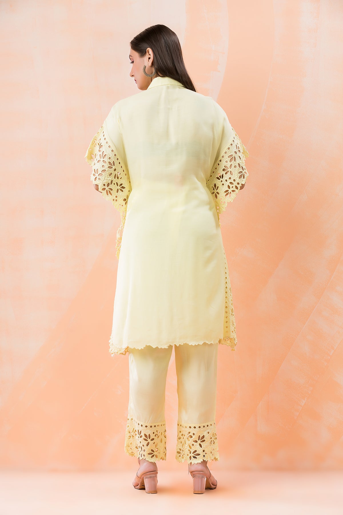 Embroidered Kaftan style Cotton Co-ord Set