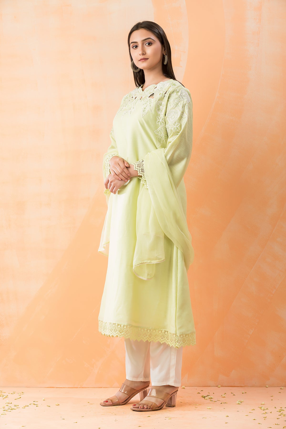 Silk Kurta-pant-dupatta Set