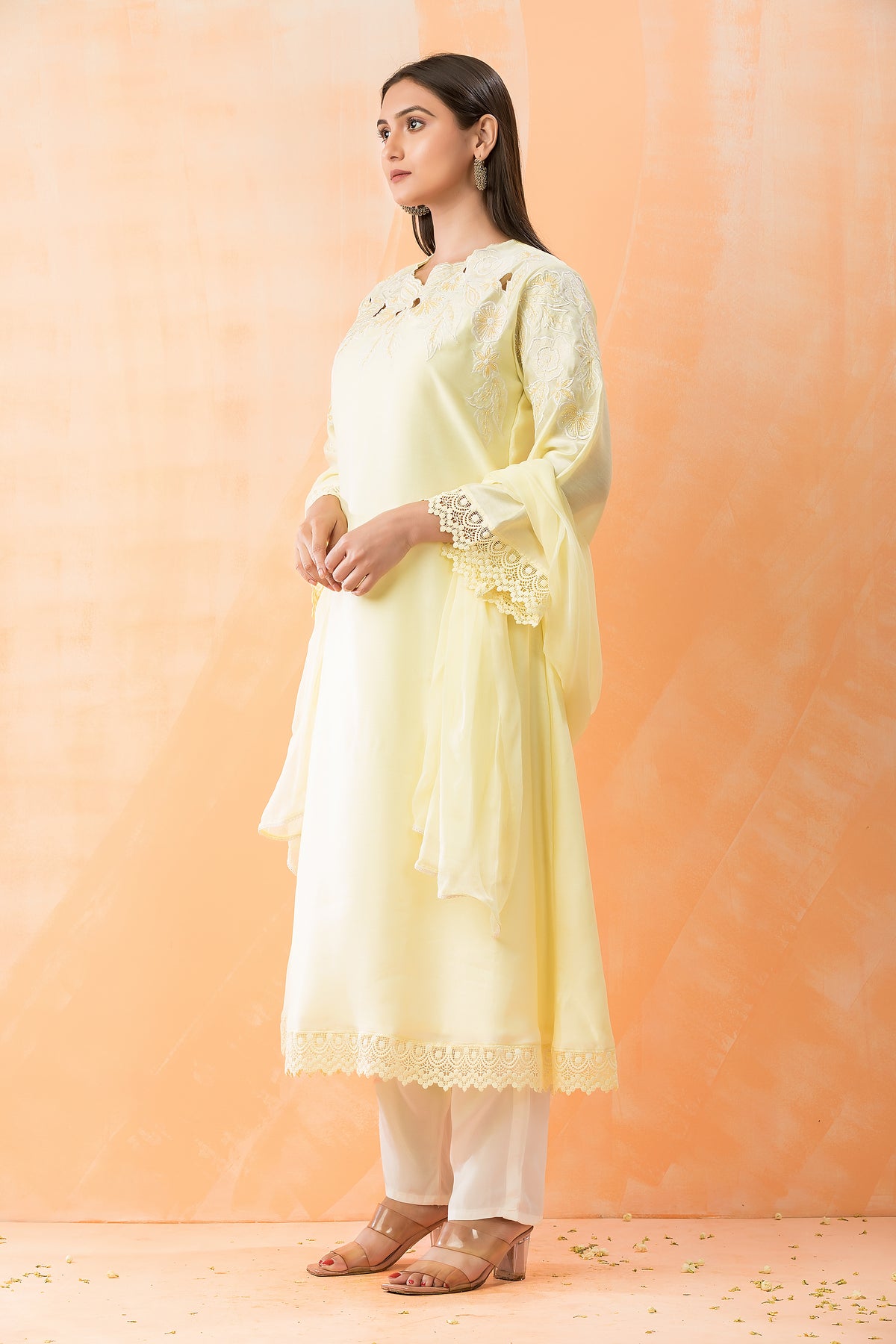 Silk Kurta-pant-dupatta Set