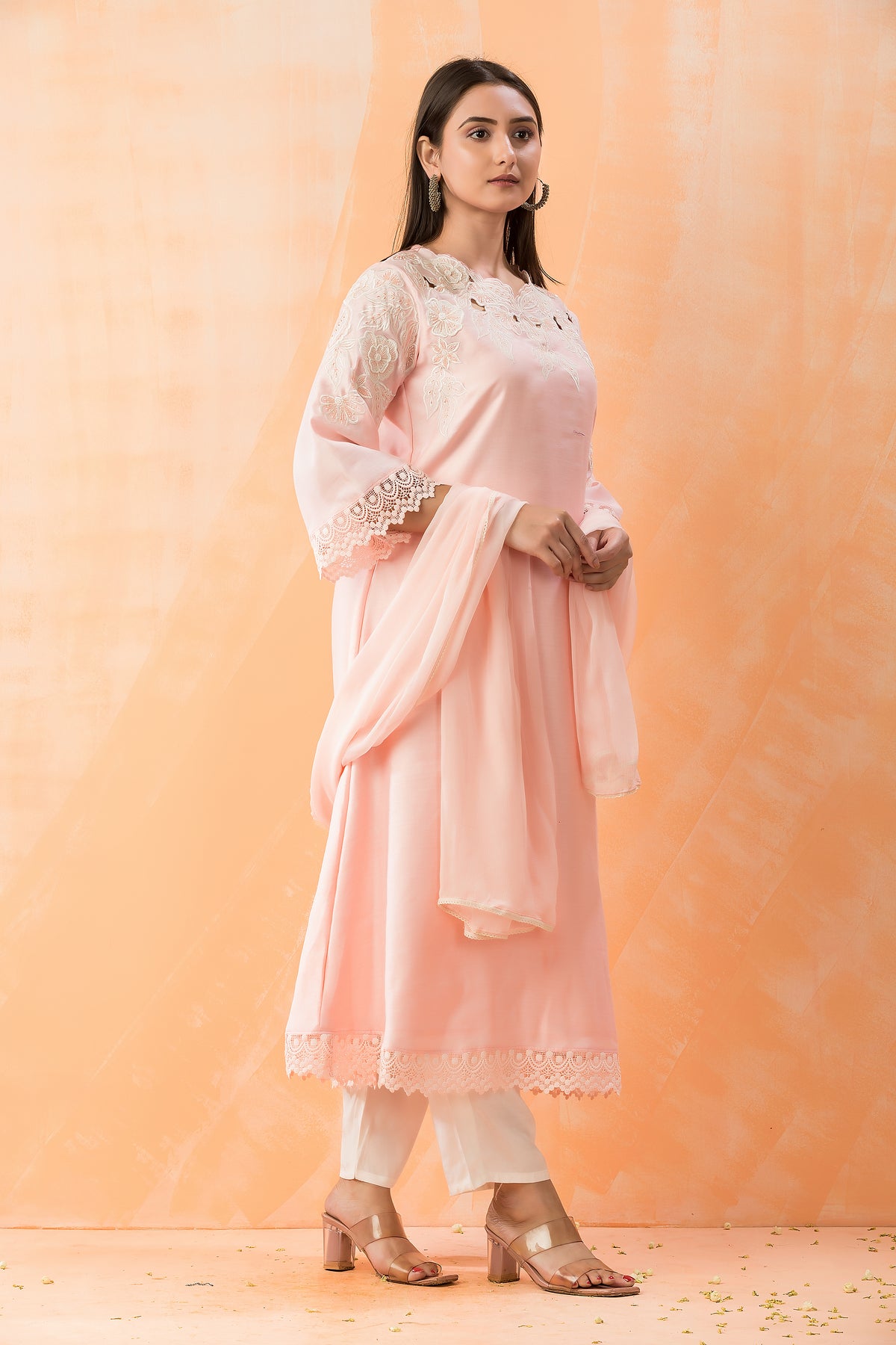 Silk Kurta-pant-dupatta Set