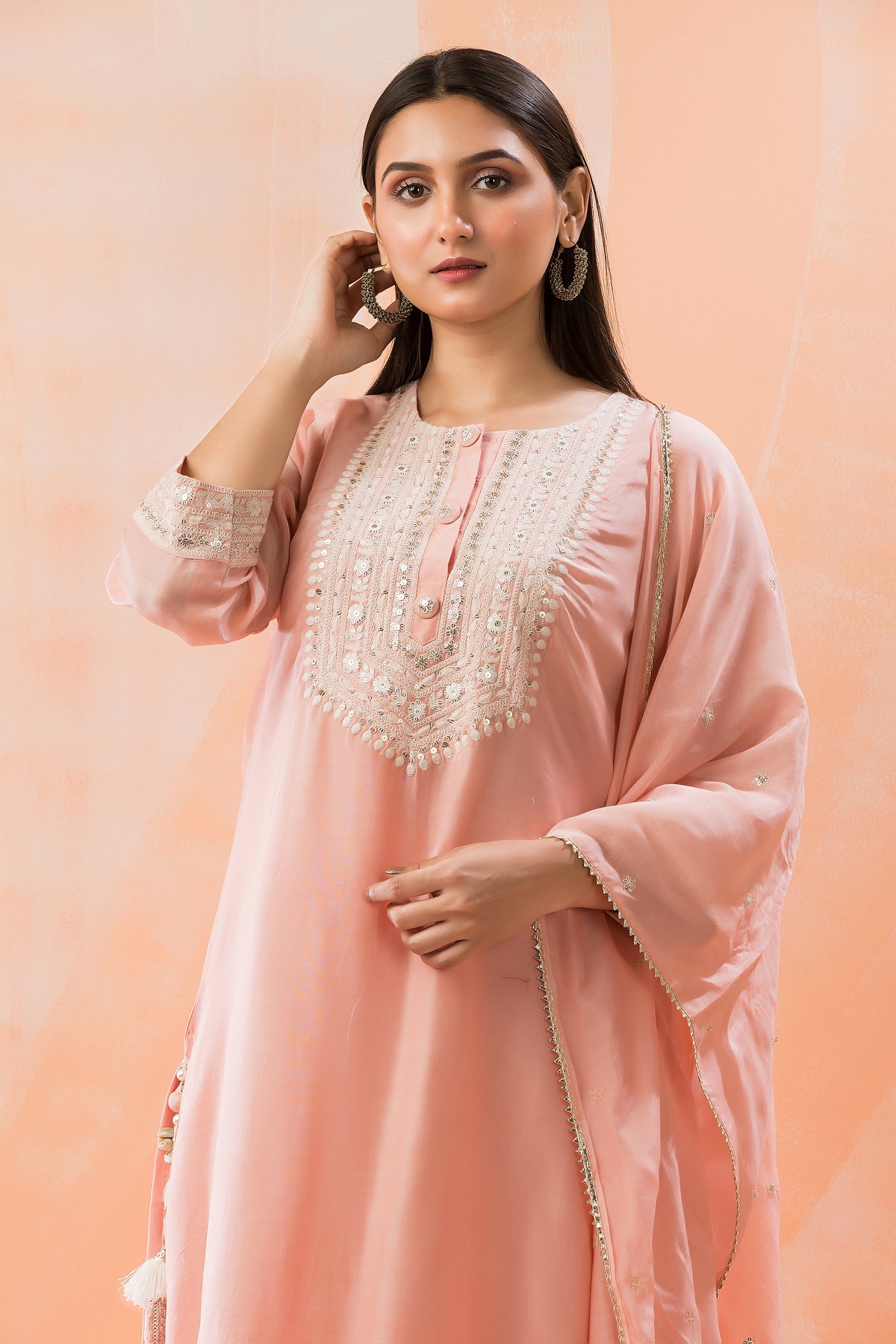 Cotton Kurti-Pant-Dupatta Set