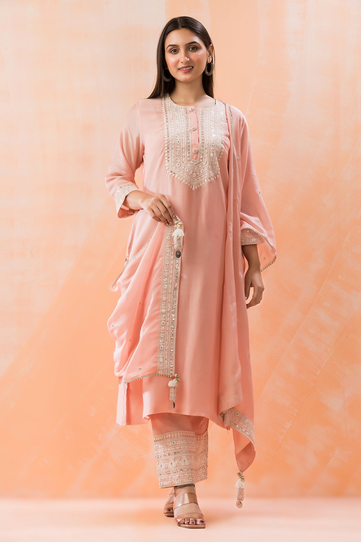 Cotton Kurti-Pant-Dupatta Set