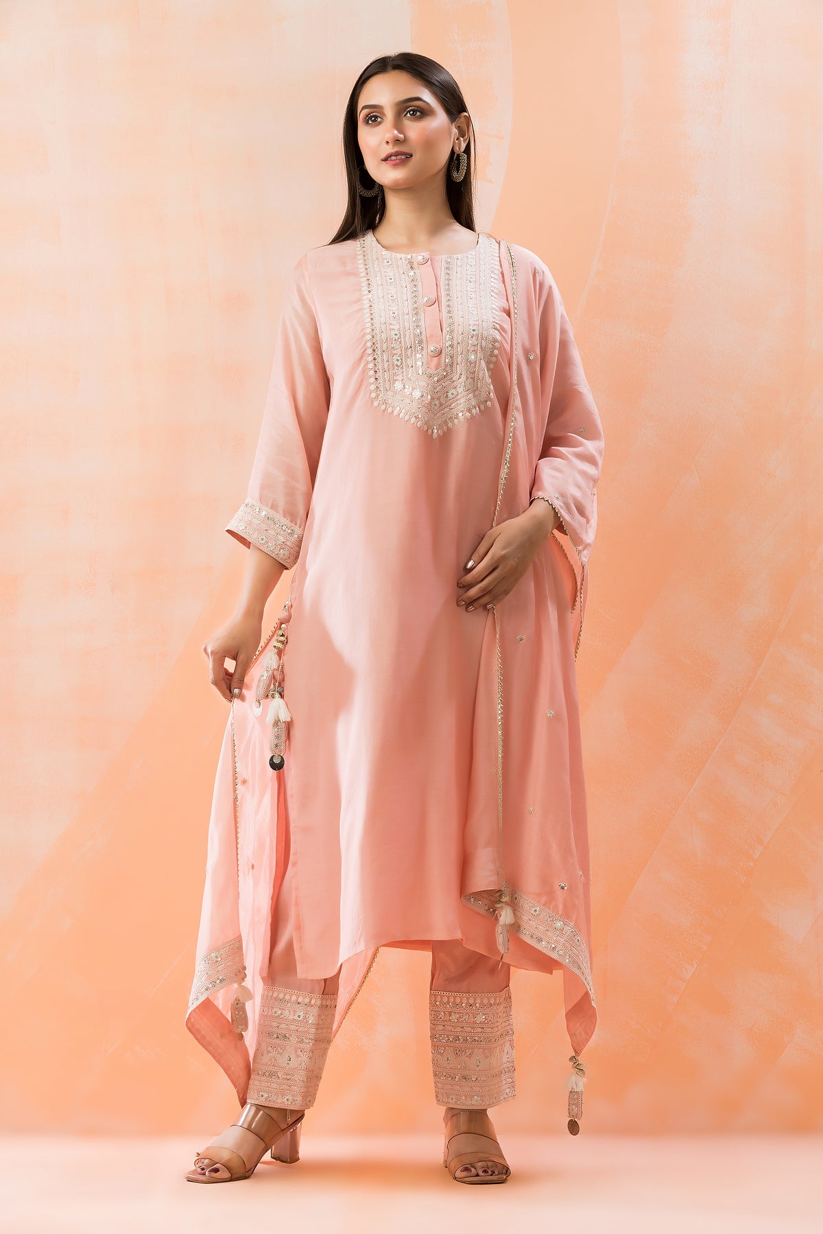 Cotton Kurti-Pant-Dupatta Set