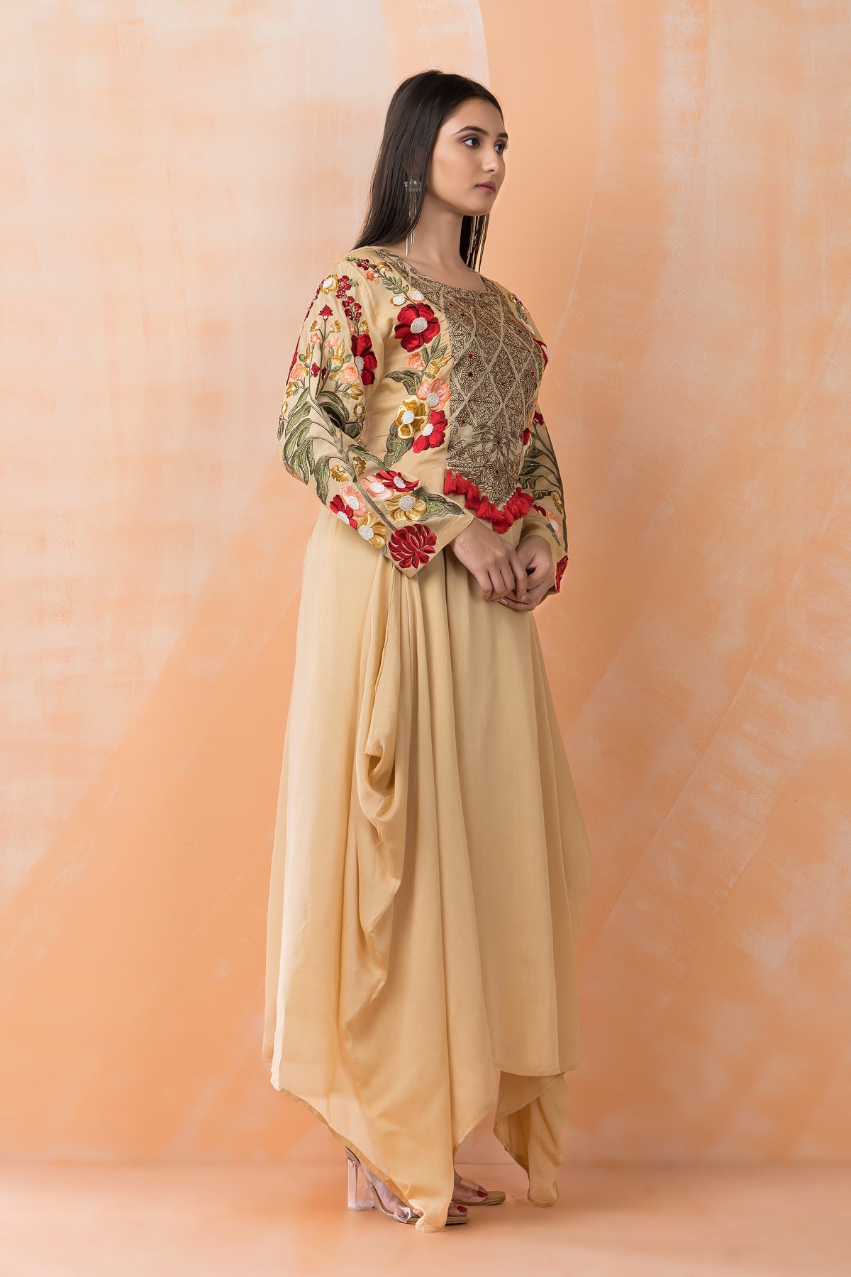 Designer Chanderi Gown