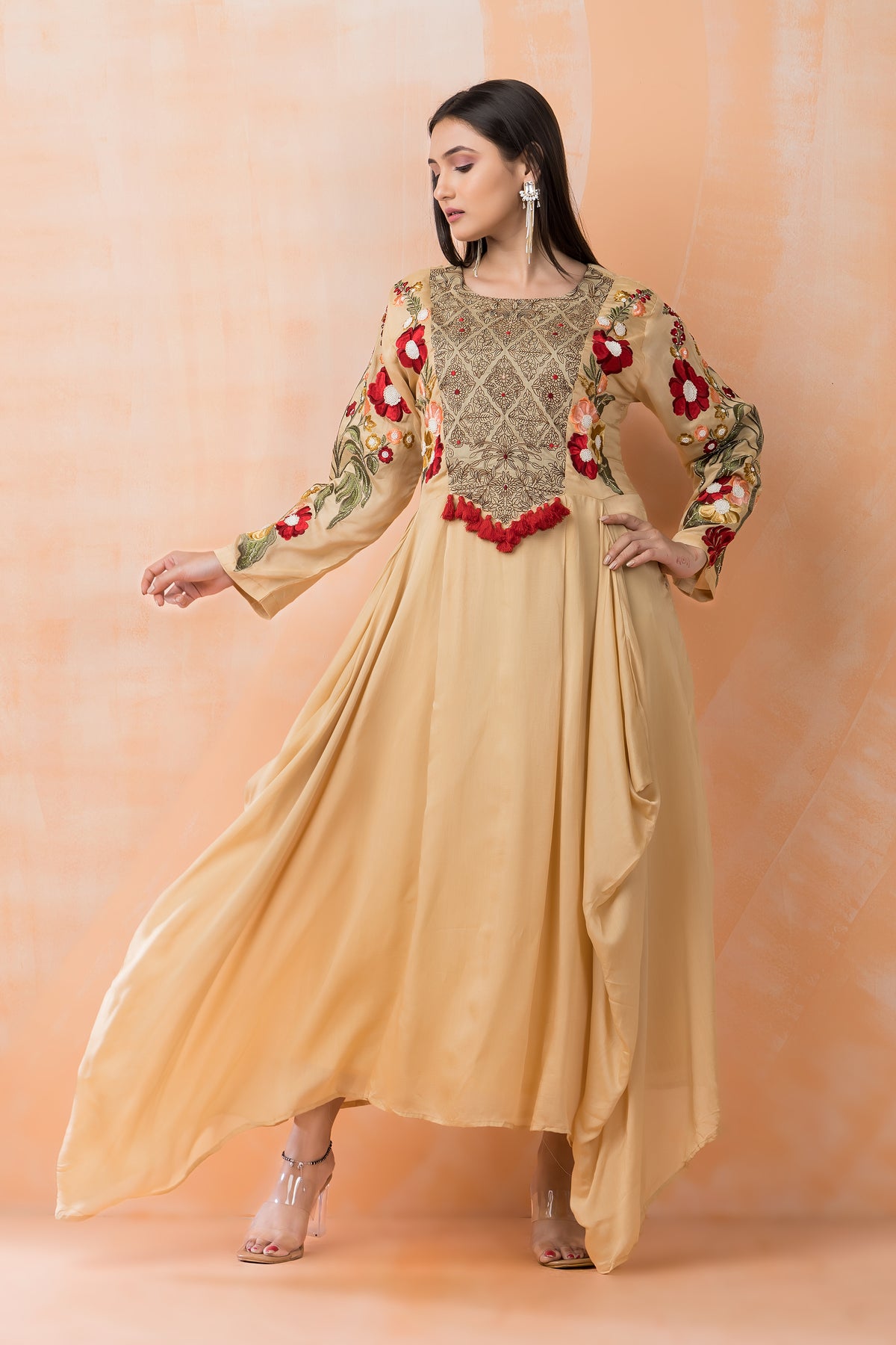 Designer Chanderi Gown