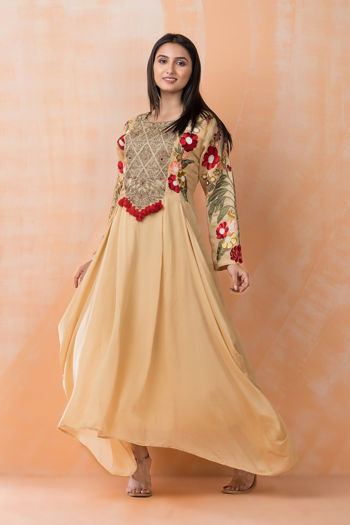 Designer Chanderi Gown