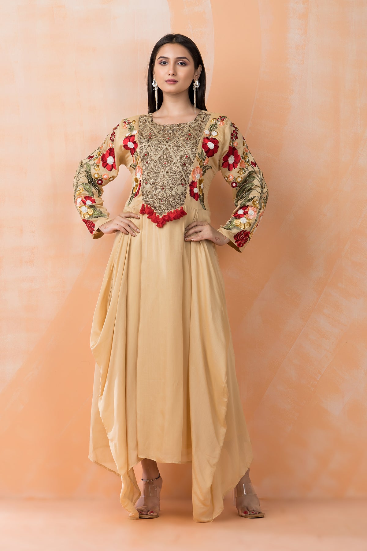 Designer Chanderi Gown