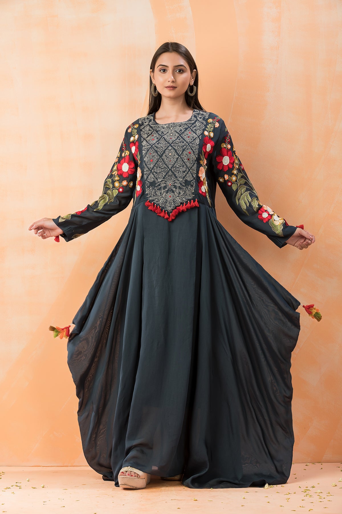 Designer Chanderi Gown