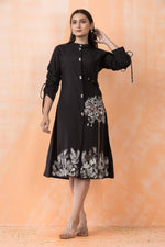 Knee Length Designer Silk Dress