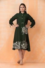 Knee Length Designer Silk Dress