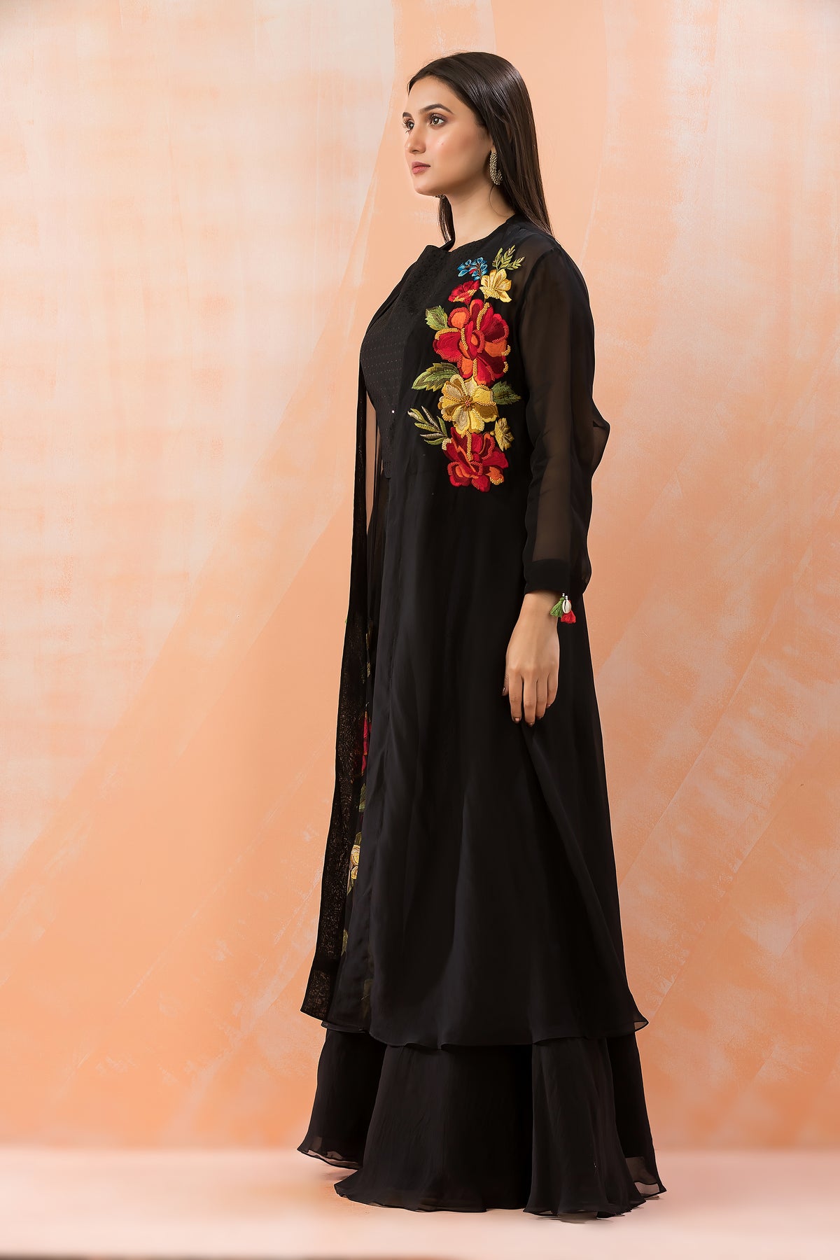 Heavy Embroidered Designer Gown with Jacket