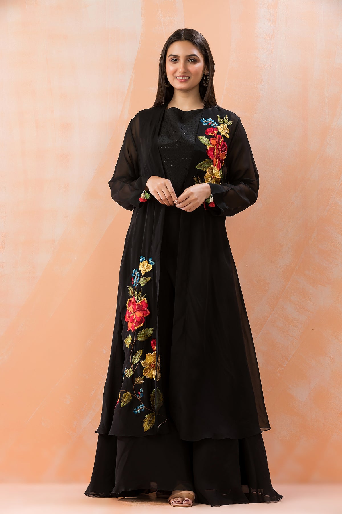 Heavy Embroidered Designer Gown with Jacket