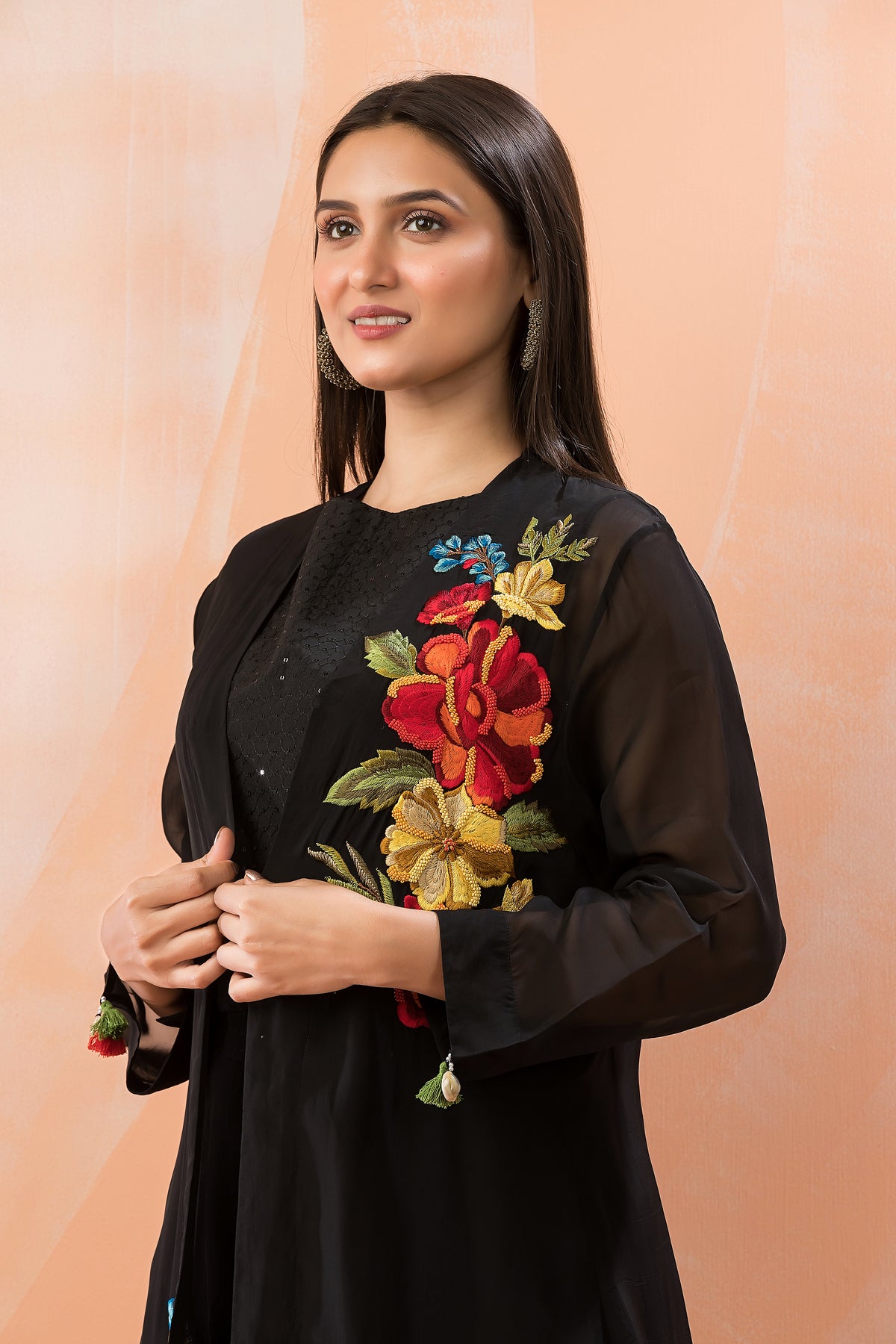 Heavy Embroidered Designer Gown with Jacket