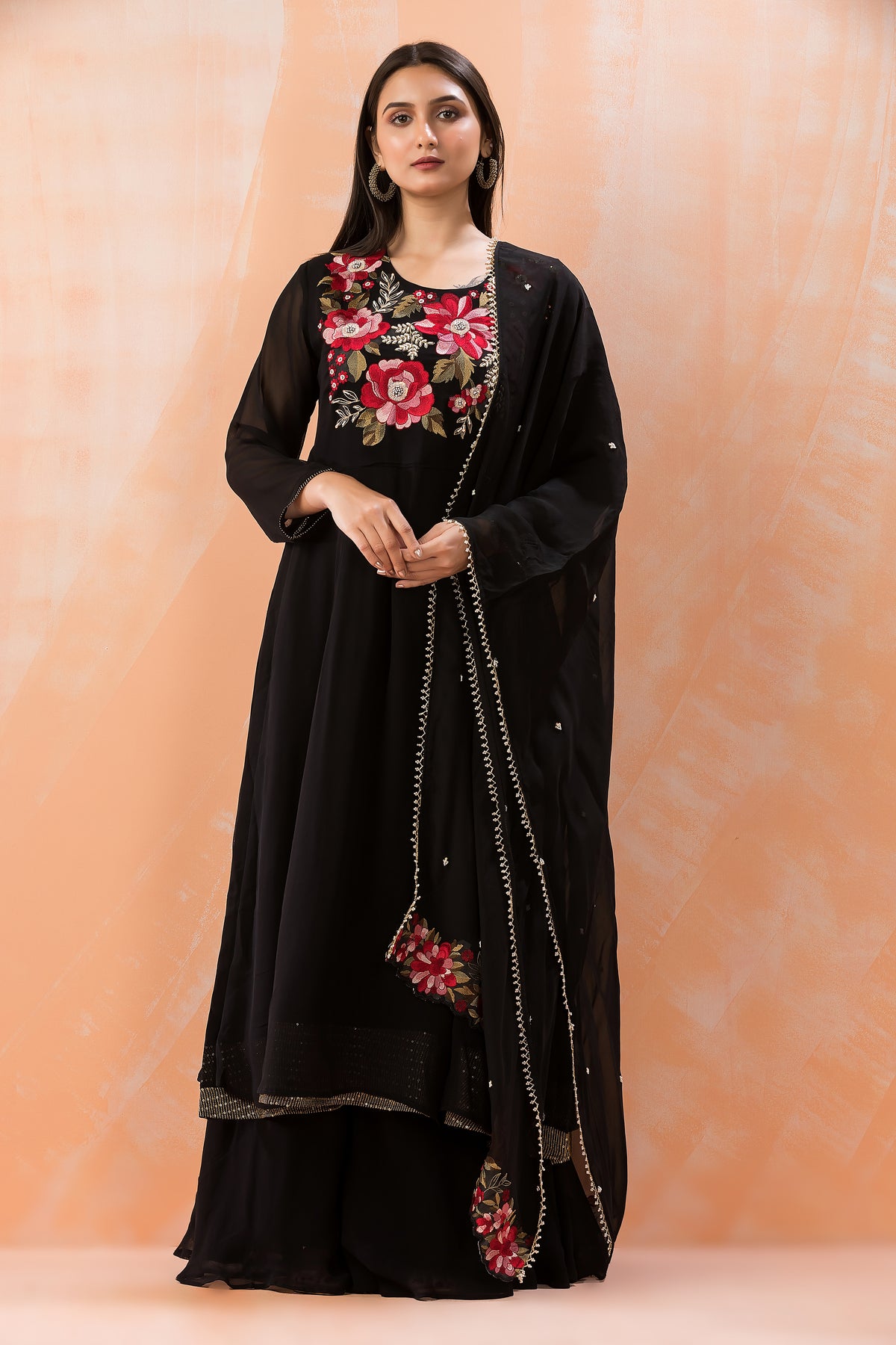 Georgette Kurta-Pant-Dupatta Set