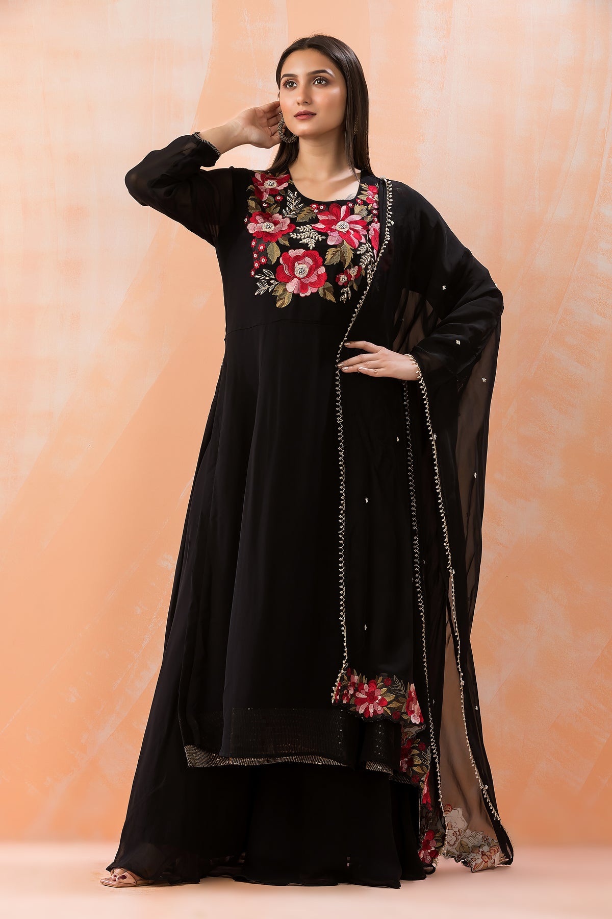 Georgette Kurta-Pant-Dupatta Set