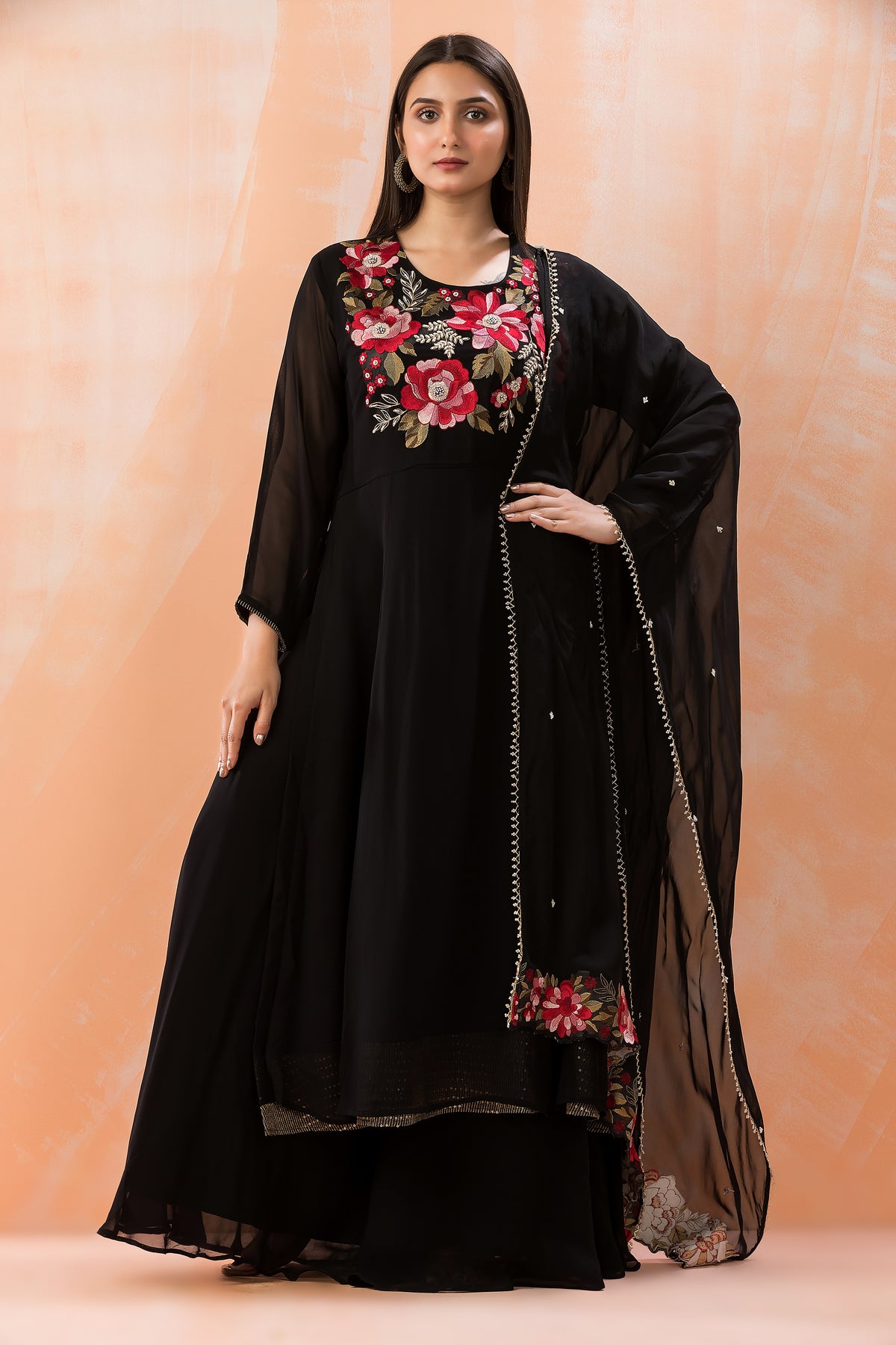 Georgette Kurta-Pant-Dupatta Set