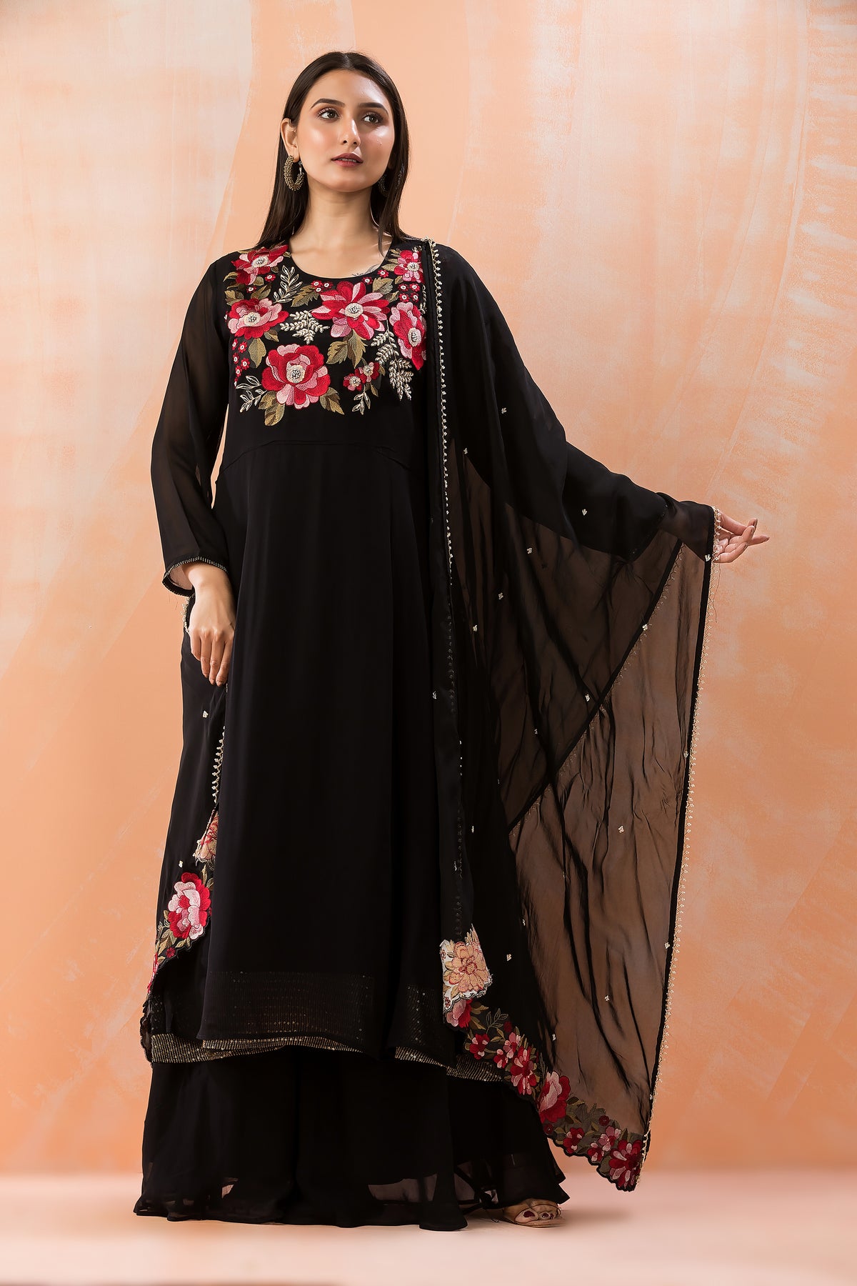 Georgette Kurta-Pant-Dupatta Set