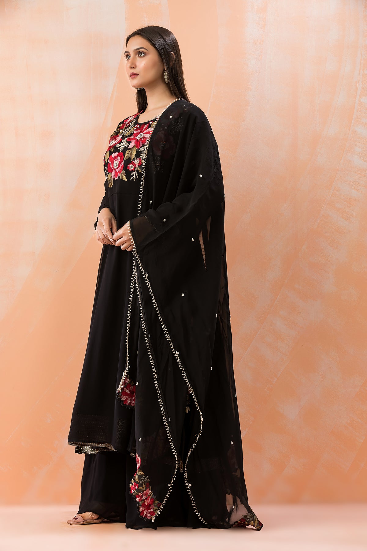 Georgette Kurta-Pant-Dupatta Set