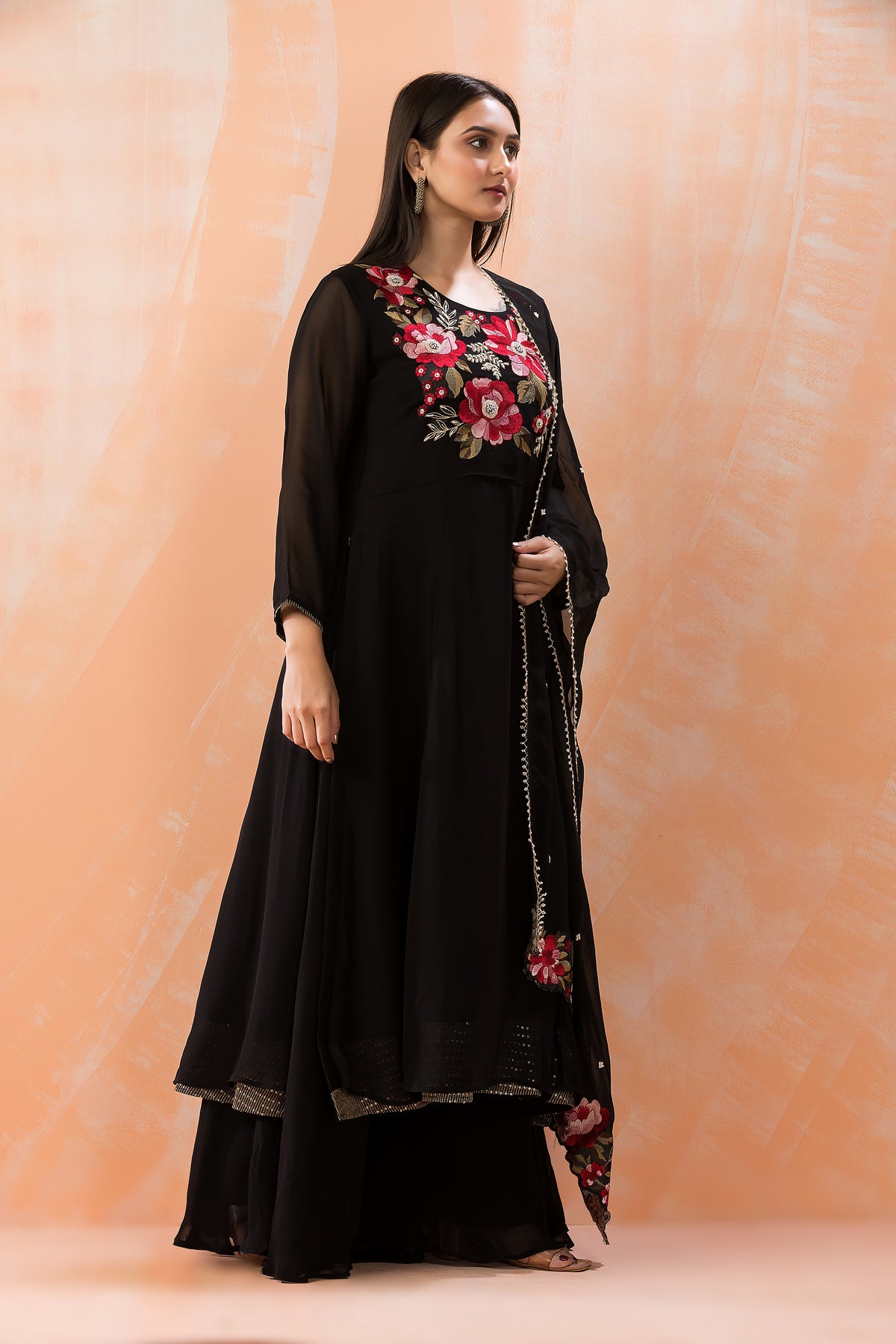 Georgette Kurta-Pant-Dupatta Set