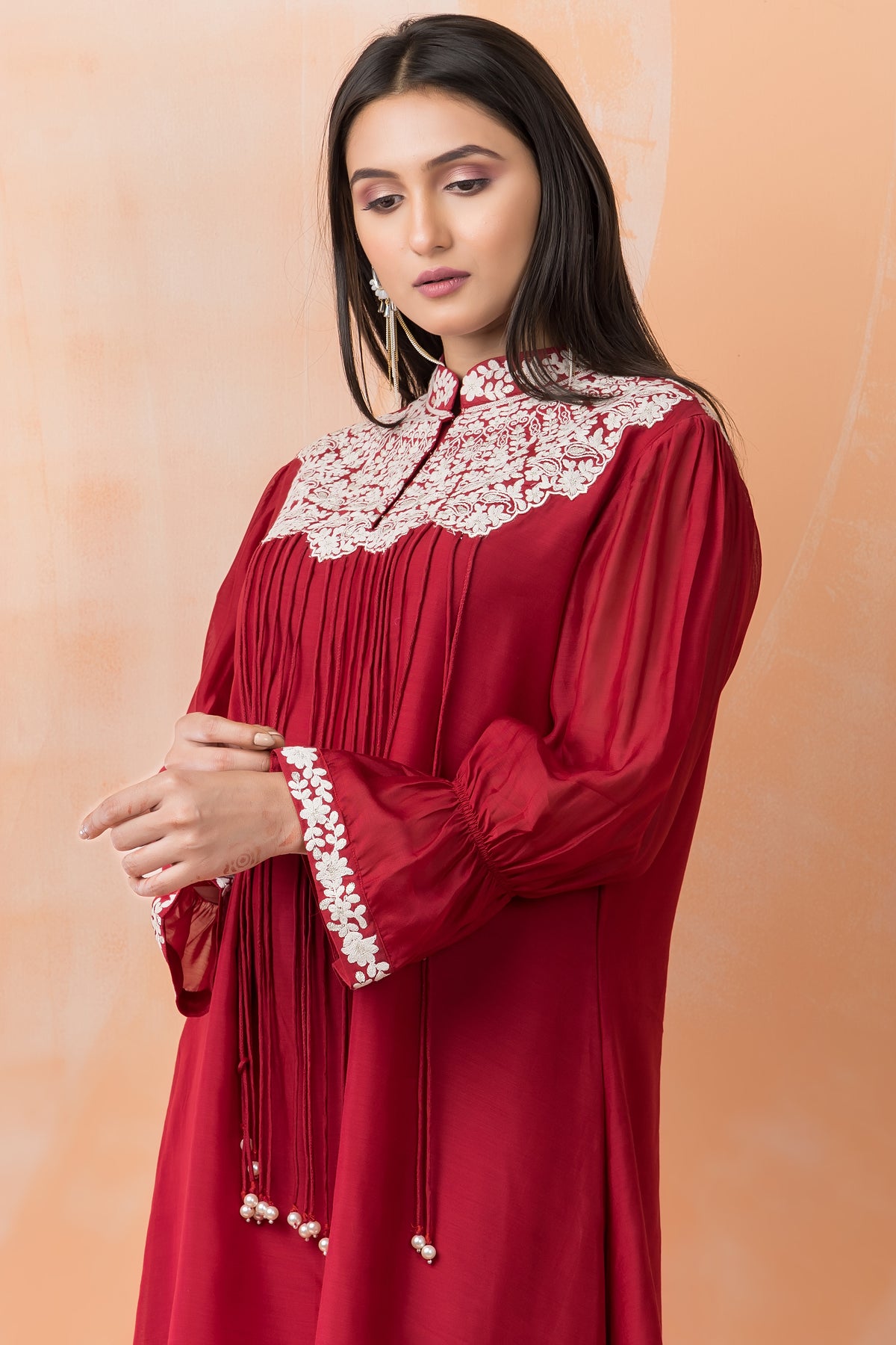 Chanderi Kurti-Pant Set