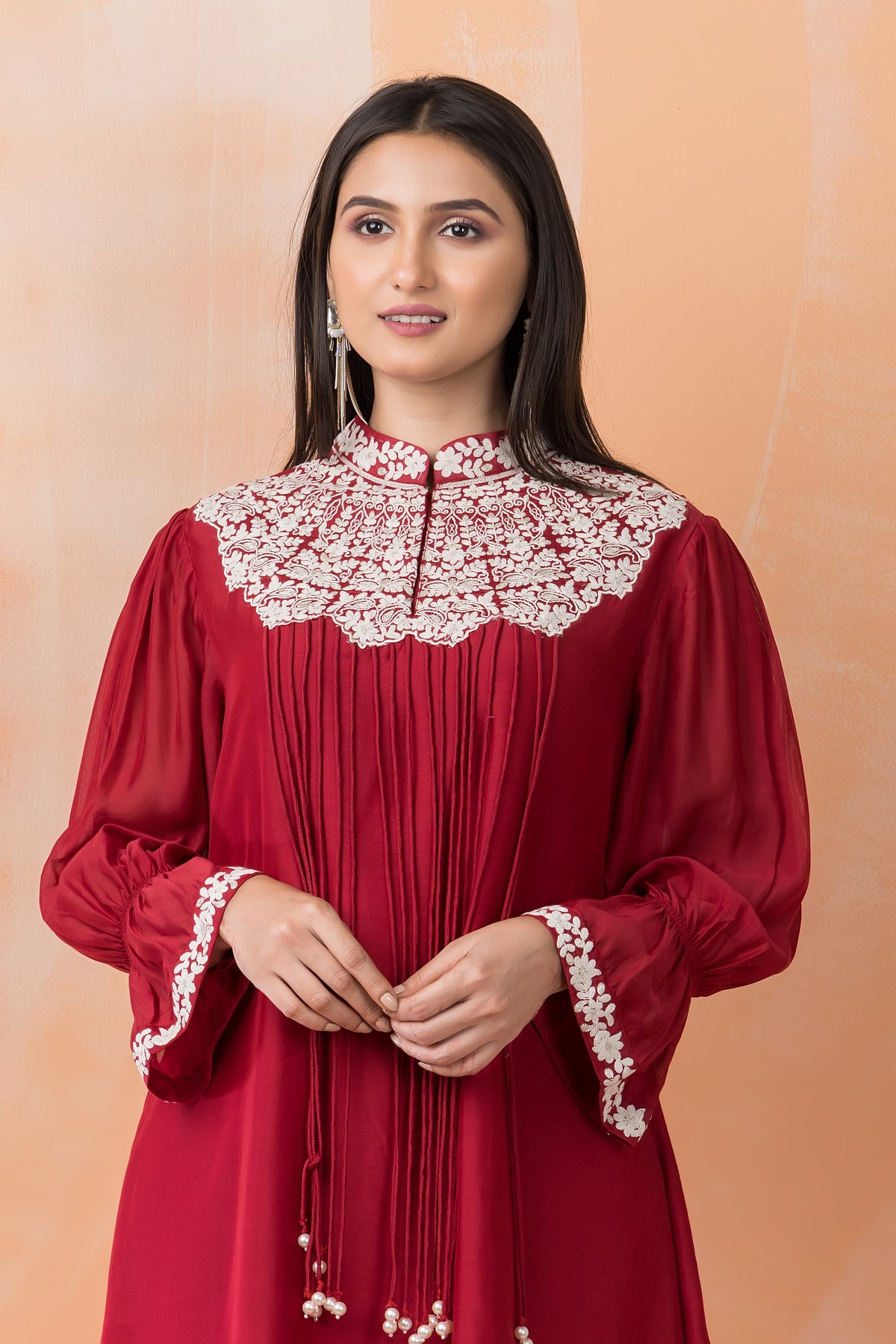 Chanderi Kurti-Pant Set