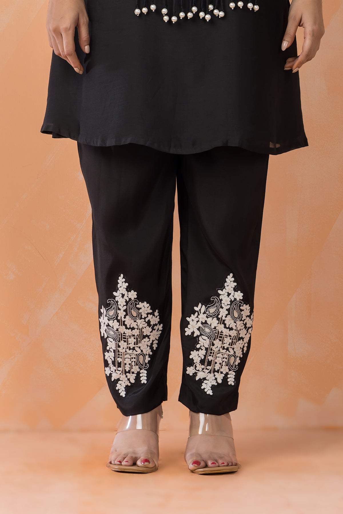 Chanderi Kurti-Pant Set